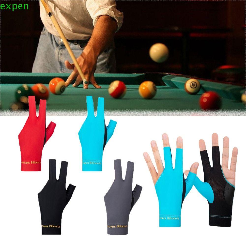 EXPEN Găng Tay Hở Ngón Co Giãn Thoáng Khí Chống Trượt Chơi Bi Da