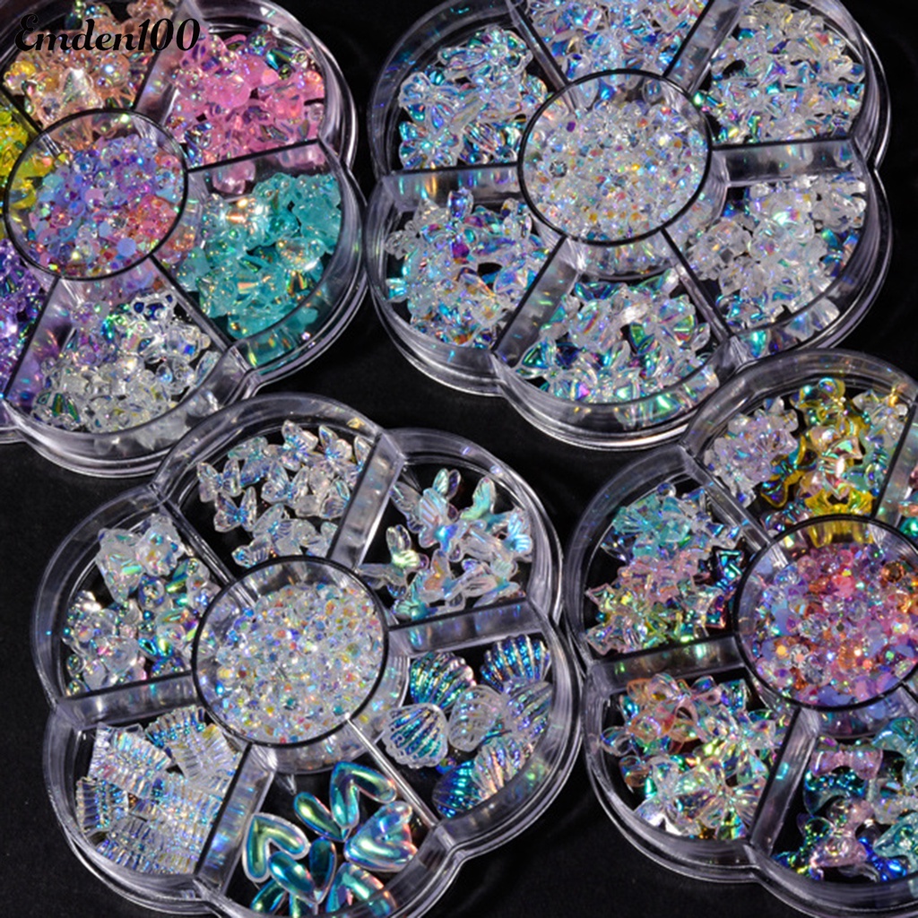 1 Hộp Phụ Kiện Đính Trang Trí Móng Tay 3D Dễ Thương