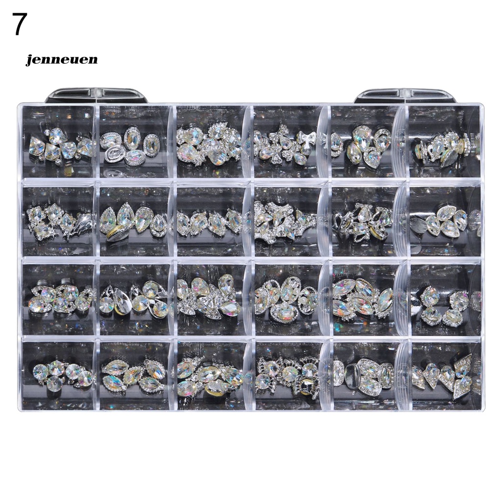 1 Hộp Hạt Pha Lê 3D Trang Trí Móng Tay Cho Nữ