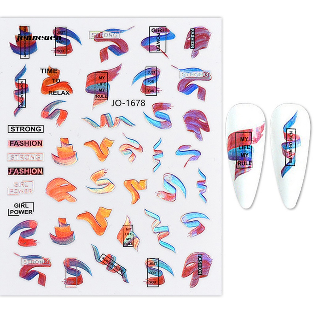 Miếng Dán Trang Trí Móng Tay Họa Tiết Tinh Tế Dễ Dàng Tẩy Rửa