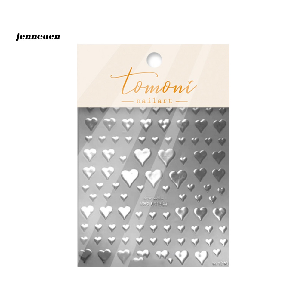 Miếng Dán Trang Trí Móng Tay Nghệ Thuật Màu Bạc Chống Rơi Dành Cho Nữ