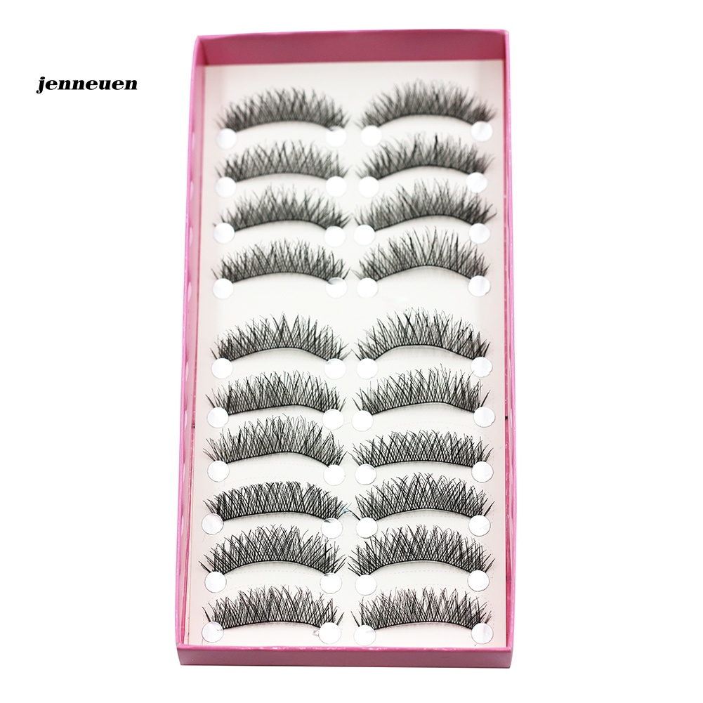 10 Cặp Lông Mi Giả Nối Dài Dày Và Cong Trang Điểm Chuyên Nghiệp