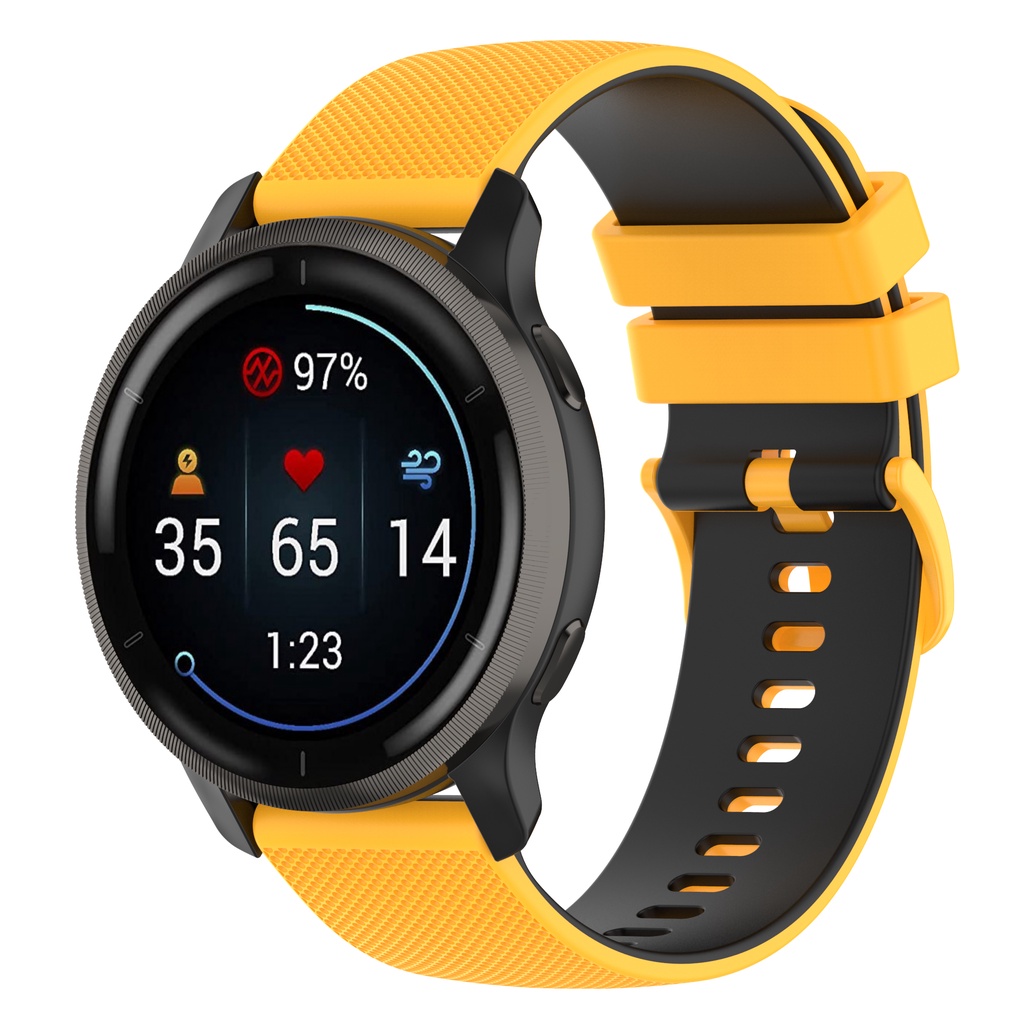 Dây Đeo Silicone 20mm 22mm Cho Garmin Forerunner 255 745 Garmin Venu 2 vivoactive 4 Active