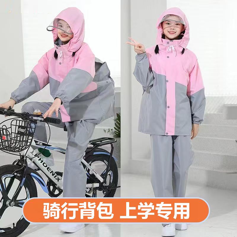 Bộ Quần Áo Mưa Toàn Thân Chống Thấm Nước Dành Cho Học Sinh Tiểu Học