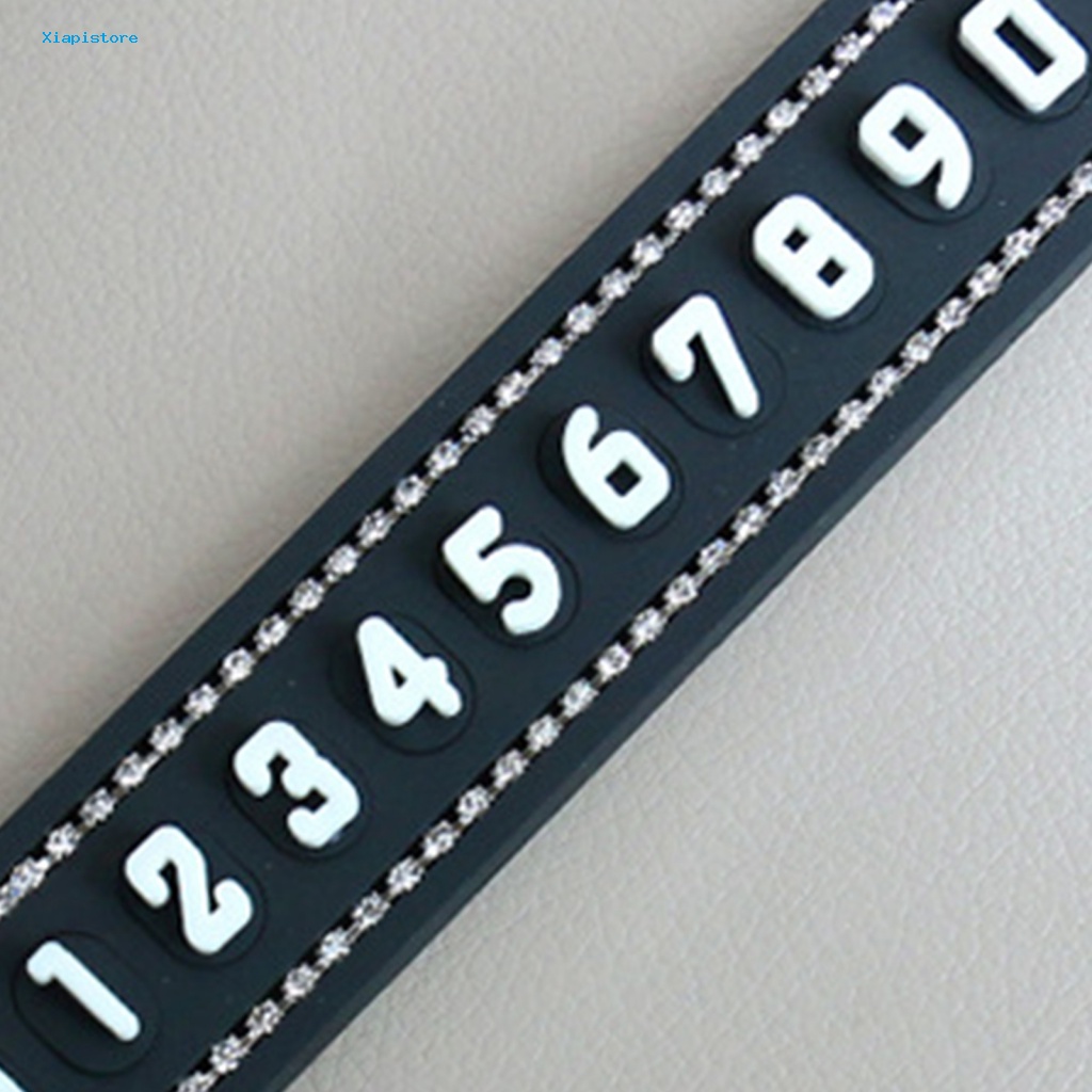 1 Bộ Thẻ Đậu Xe Tạm Thời Hình Nốt Nhạc Đính Đá Trang Trí Xe Hơi