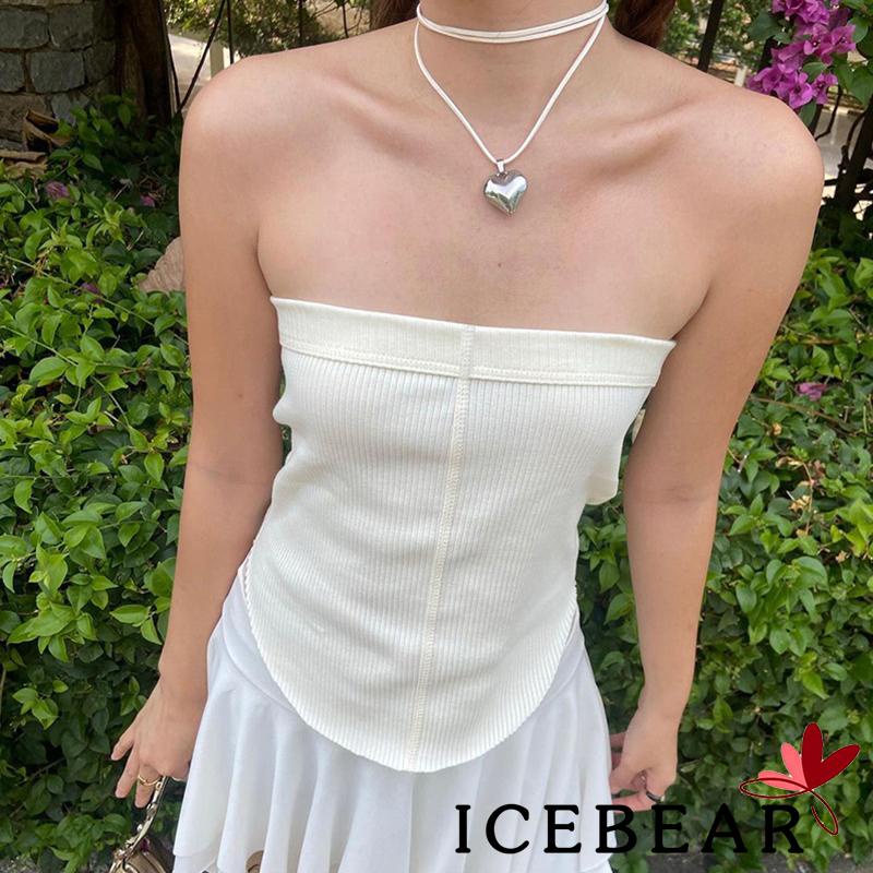 Áo Ống Cổ Thuyền Màu Trơn Thời Trang Mùa Hè Dành Cho Nữ