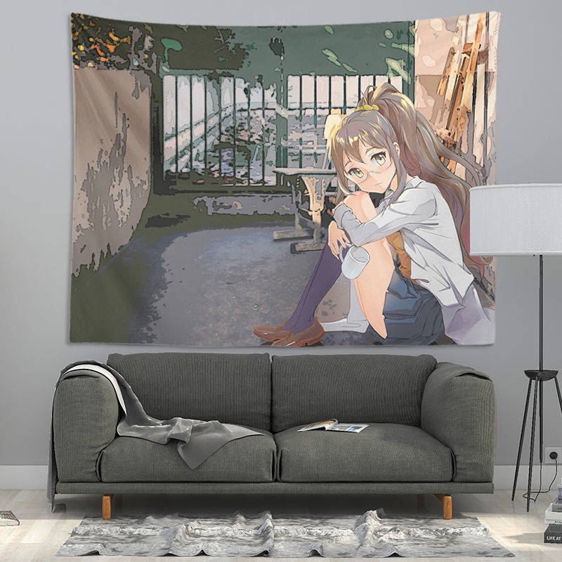 Thảm Treo Tường 100 * 70CM In Hình Anime Sakurajima Mai Trang Trí Phòng Khách