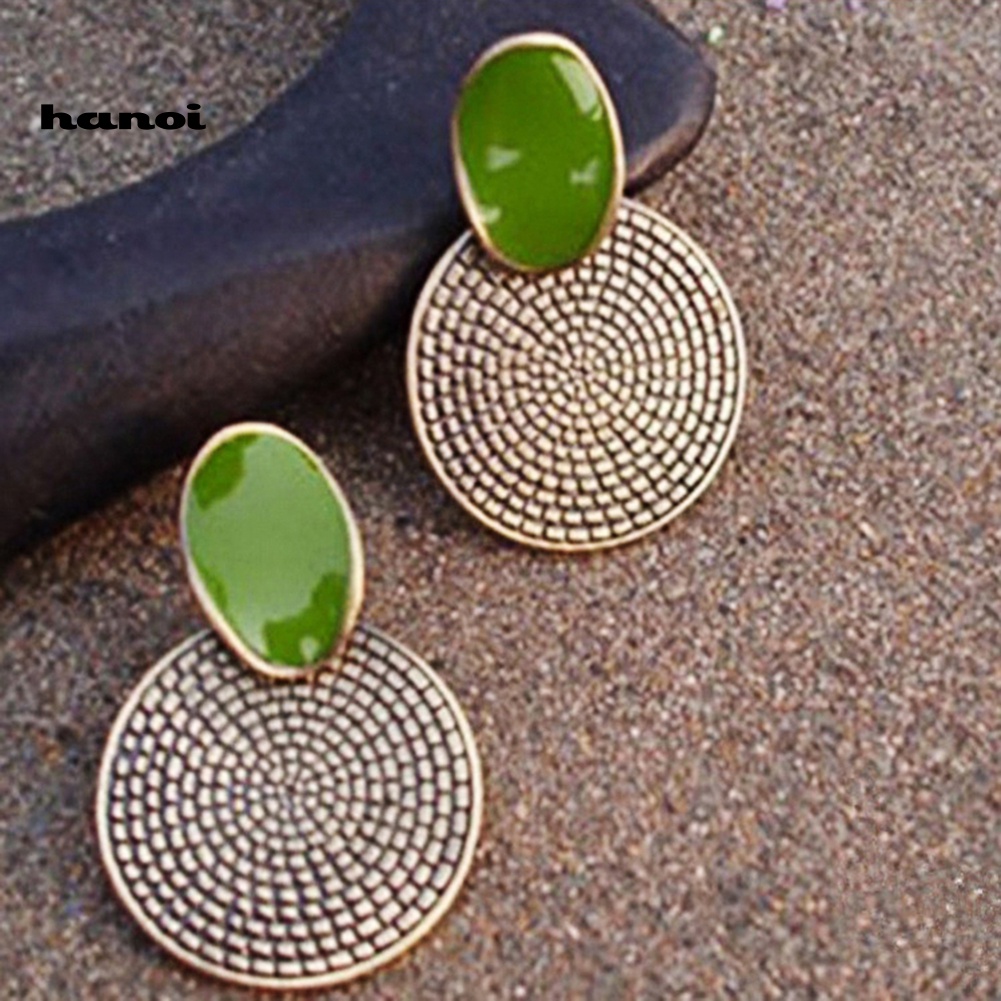 Khuyên Tai Nữ Trang Dáng Tròn Phong Cách Vintage