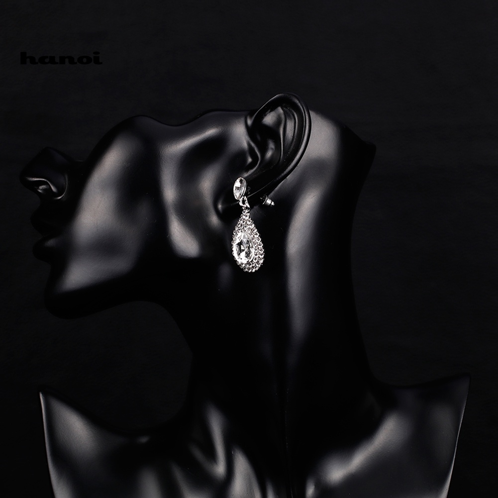 Bông Tai Hình Giọt Nước Đính Đá Thời Trang