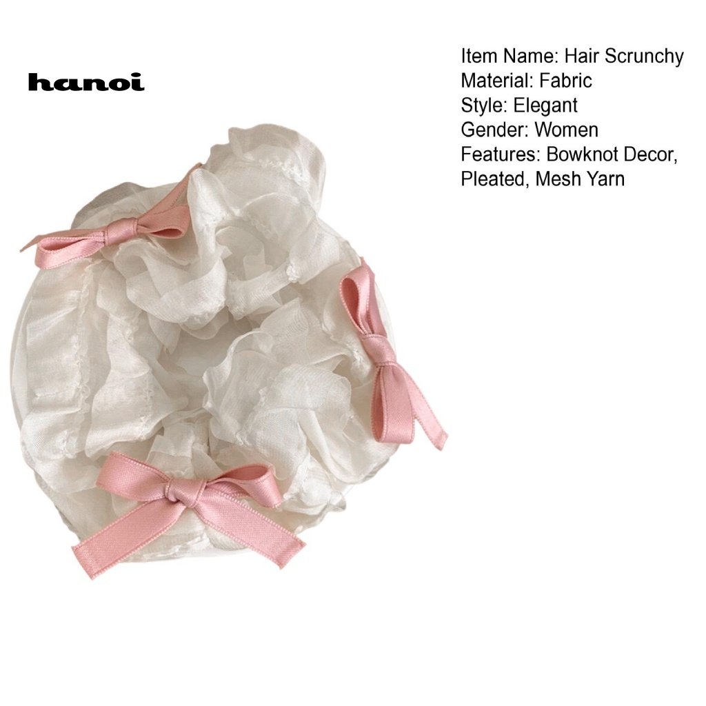 Dây Buộc Tóc Co Giãn Đính Nơ Xinh Xắn Cho Nữ