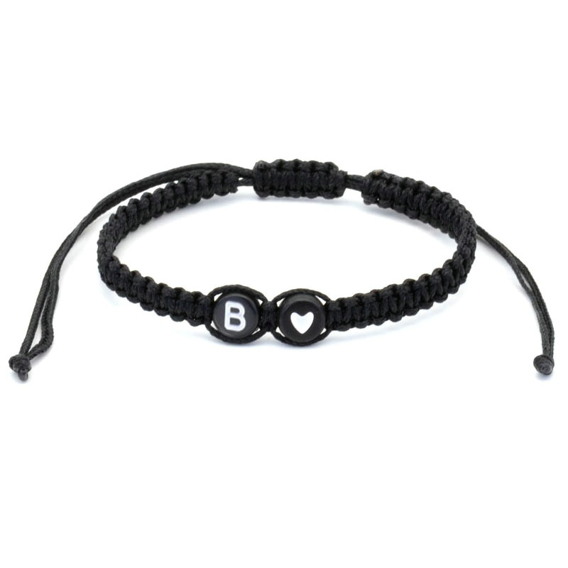 Tên mới vòng tay cho nam giới nữ thư có thể điều chỉnh đồ trang sức bằng tay quà tặng cho bạn bè vòng tay dây màu đen đỏ 2023