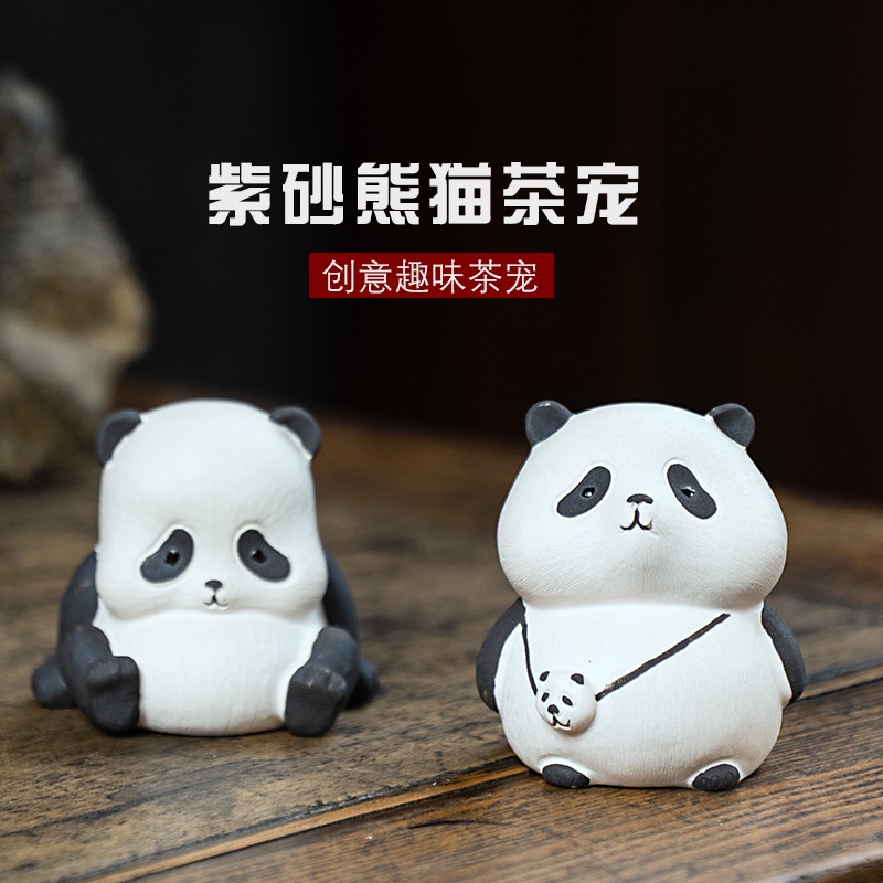 Bộ Phụ Kiện Uống Trà Hình Gấu Trúc Khổng Lồ Handmade Sáng Tạo