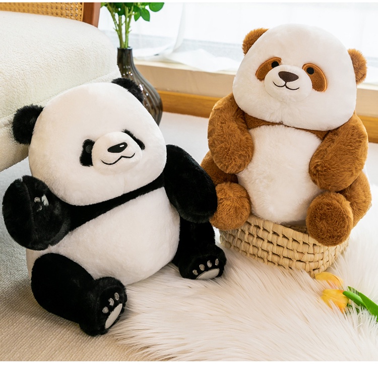 Thú Nhồi Bông Hình Gấu Trúc Khổng Lồ Huahua Menglan Qizai 30CM Mềm Mại Dễ Thương Cho Bé Gái