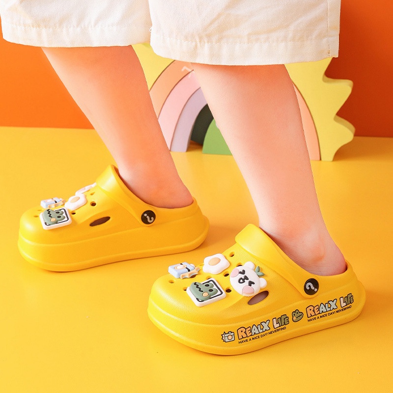 AYUER Xăng đan Chống Trượt Họa Tiết Thỏ Hoạt Hình Dễ Thương Cho Ba Mẹ Và Bé