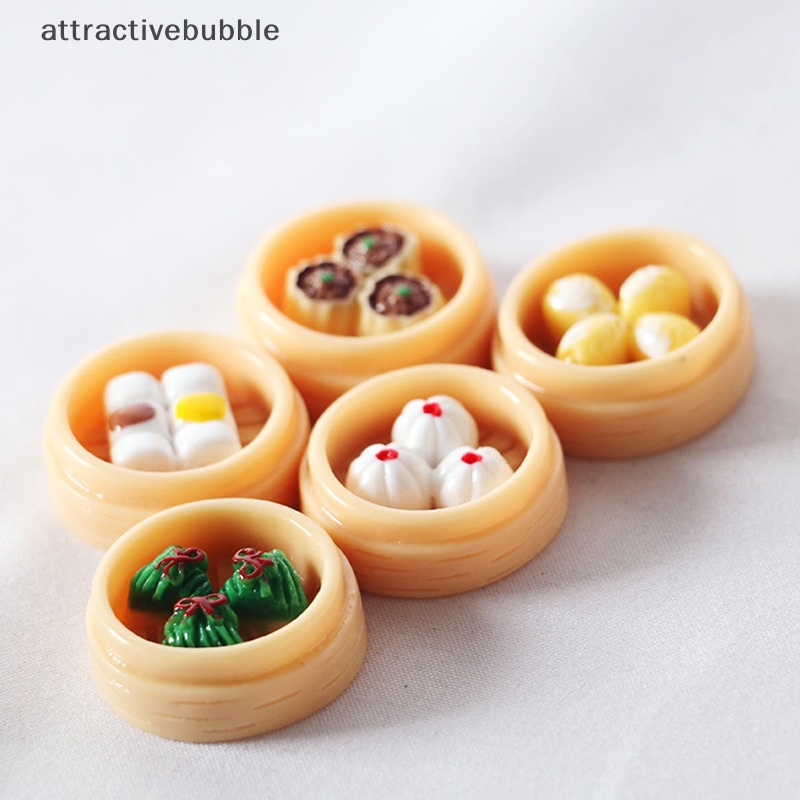 Set 5 Mô Hình Thức Ăn Trung Hoa Tỉ Lệ 1: 12 Dùng Để Trang Trí Nhà Búp Bê