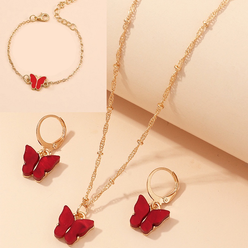 Bộ Trang Sức Đính Kim Cương Nhân Tạo Phong Cách INS Cao Cấp Dành Cho Nữ