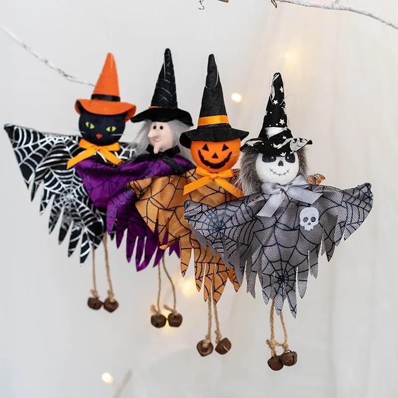Búp Bê Nhồi Bông Hình Phù Thủy Bí Ngô Hoạt Hình Sáng Tạo Trang Trí Nhà Cửa Dịp Halloween