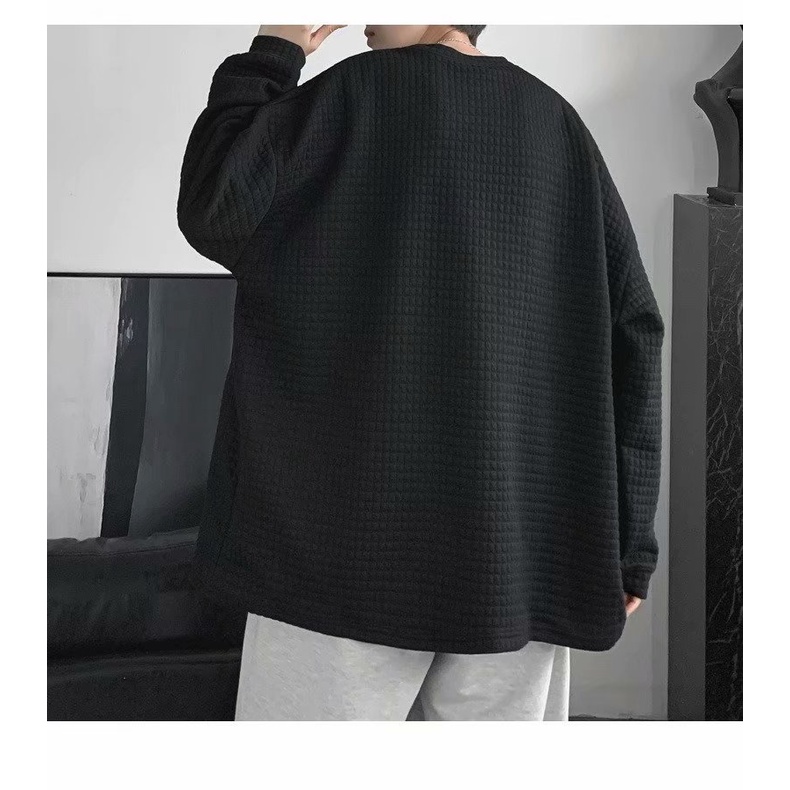 Áo nỉ dáng rộng màu trơn phong cách Hàn Quốc thời trang xuân thu cho nam