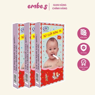 Set 5 hộp gạc rơ lưỡi vải đông fa cho bé embe.s