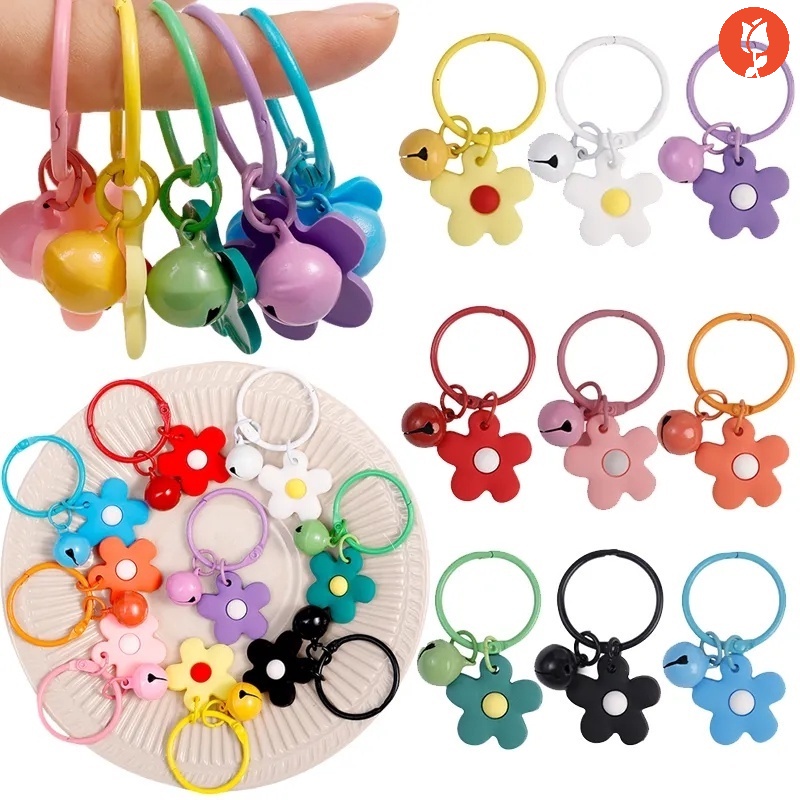 Thời trang đầy màu sắc kawaii hoa chuông mở vòng khóa móc khóa / ngọt ngào dễ thương tự làm mặt dây chuyền phụ kiện chìa khóa xe hơi