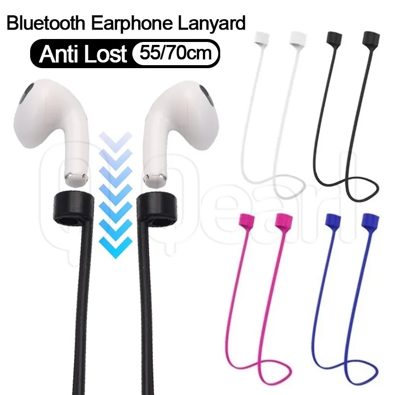 Dây Đeo Tai Nghe Chống Rơi / Chống Thất Lạc Bằng Silicon Mềm Nhiều Màu Sắc Dành Cho AirPods 55 / 70cm
