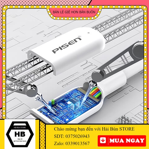 Cáp sạc nhanh Pisen PD 20W  Dài 1m - 1,5m HaiBunStore