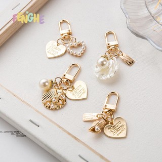 Móc khóa hình vỏ ốc và chữ love dễ thương