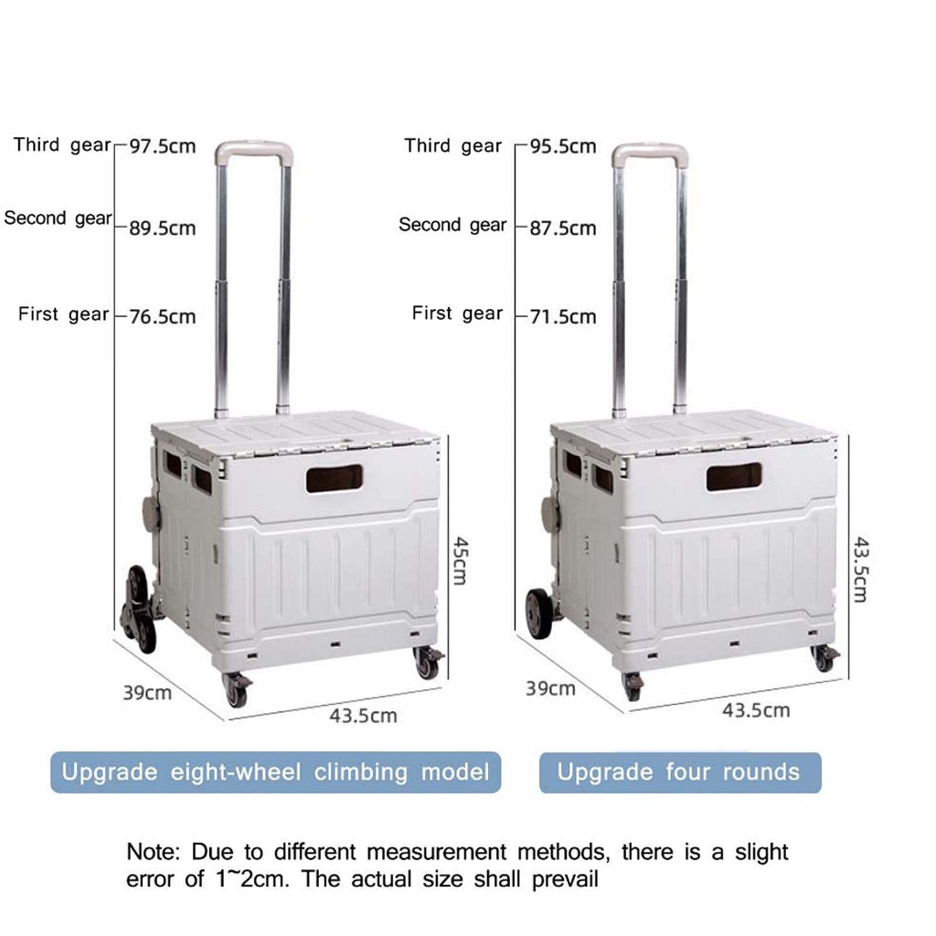 Euro Home - Xe đẩy hàng đa năng xếp gọn Folding Cart Trolley có bánh xe leo cầu thang
