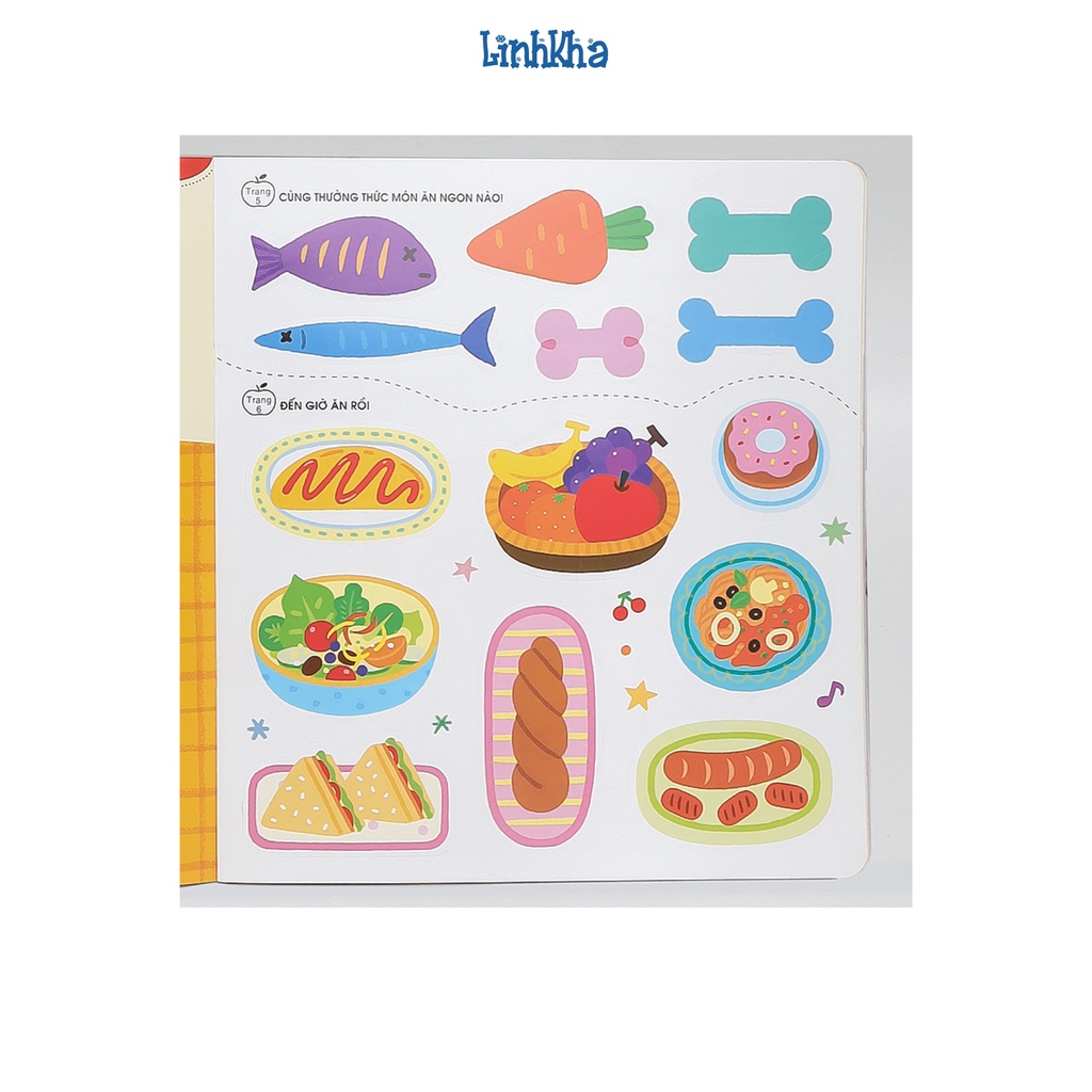 Sách Phát Triển Trí Não Cho Trẻ Qua Tô - Dán Và Nối Hình Đáng Yêu