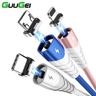 Dây cáp sạc guugei 2pin micro usb type c ios hít nam châm 2.4a