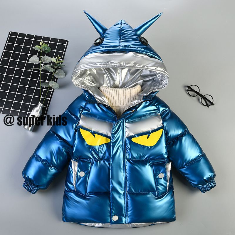 SUPER KIDS Áo Khoác cotton Dày Dặn Phong Cách Mùa Đông Cho Bé Trai