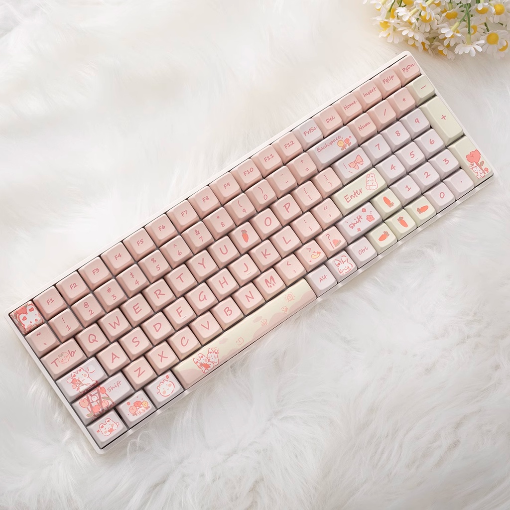 Mèo Xanh Keycaps MDA Profile Hoạt Hình PBT Dye Sub Bàn Phím Cơ Keycap