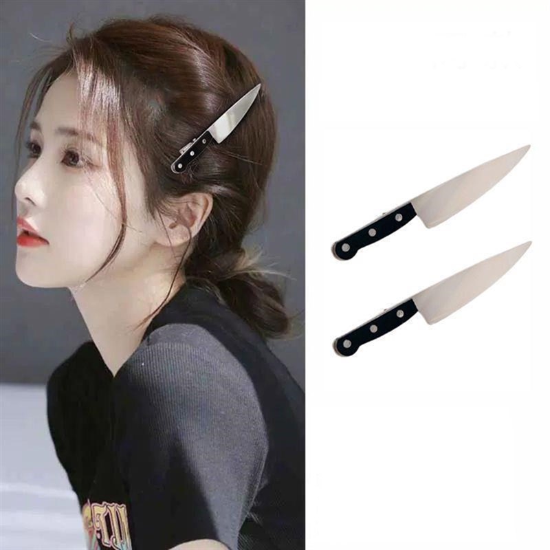 Kẹp Tóc Hình Dao Vui Nhộn Phong Cách Hàn Quốc