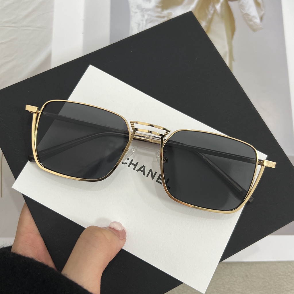 Mới Kính Mát Gọng Vuông Kim Loại Chống Ánh Sáng Xanh Thời Trang Cho Nam Và Nữ