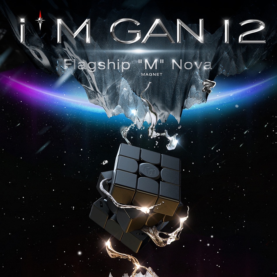 GAN 12 Maglev UV 3x3 Có Sẵn Nam Châm. Rubic GAN12 M Pro Leap FLAGSHIP Hãng GAN CUBE