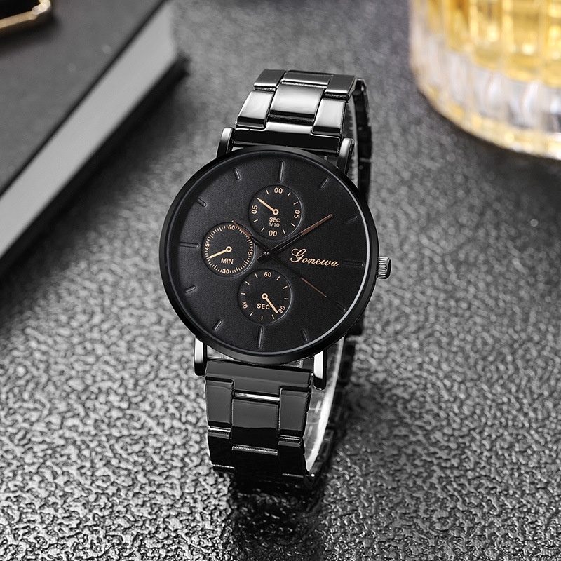 Đồng Hồ quartz Điện Tử Dây Thép Thời Trang Cho Nam