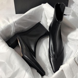 Giày bốt martin mỏng co giãn cao phong cách hàn quốc đơn giản hợp thời trang dễ phối đồ cho bạn gái