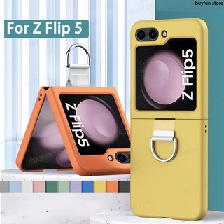 Ốp Lưng Gấp Nhẫn Ngón Tay Cho Samsung Galaxy Z Flip 6 5 5G Flip6 zflip6 flip5 zflip6 Bảo Vệ Mùa Thu Vỏ Điện Thoại