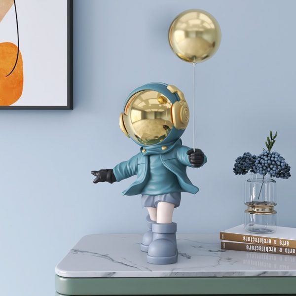 Decor Phòng Khách "Phi Hành Gia Cầm Bóng" đựng mỹ phẩm trái cây trang trí, làm quà tặng sinh nhật khai trương nhiều