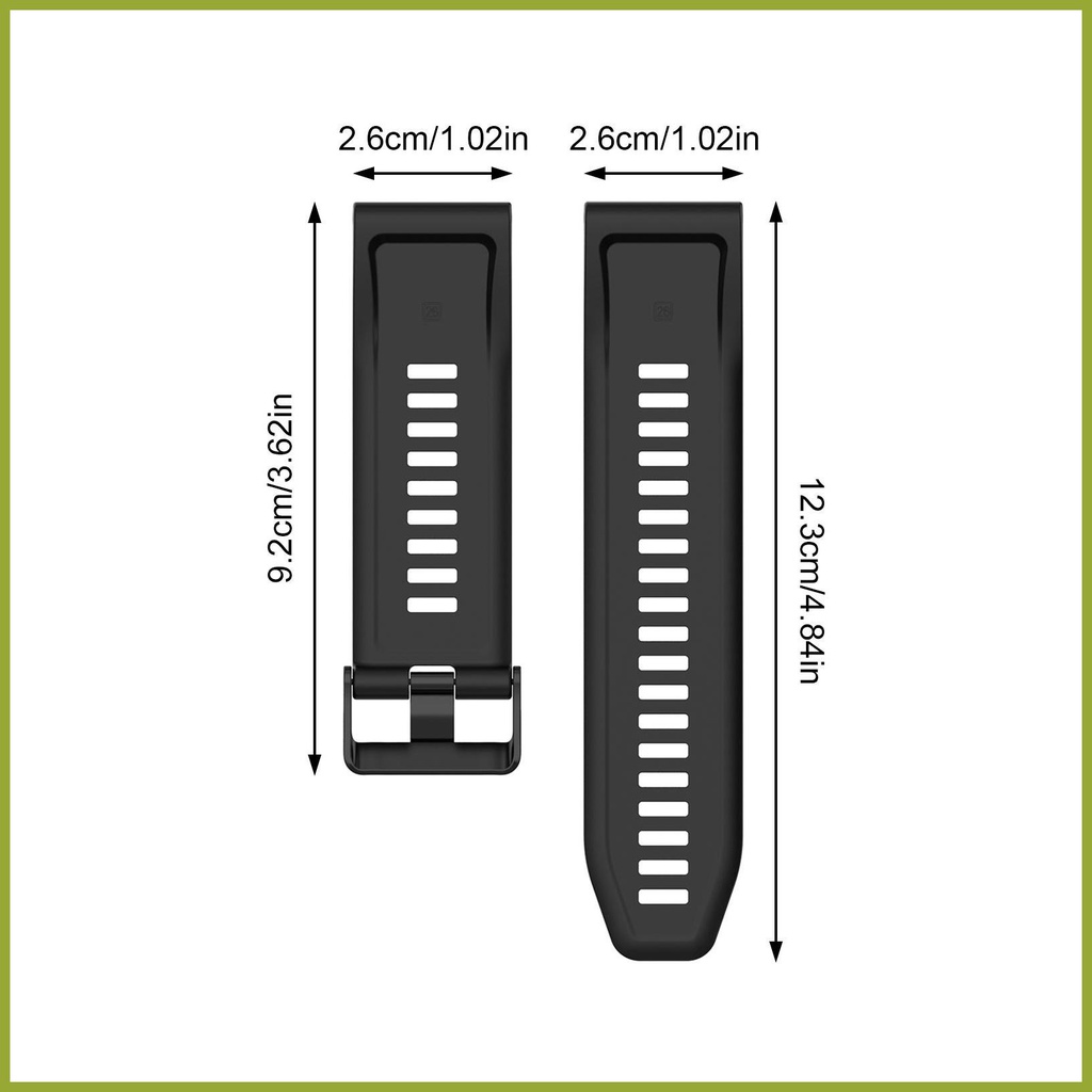 Dây Đeo Đồng Hồ Bằng silicone 26mm Thoải Mái Có Thể Điều Chỉnh