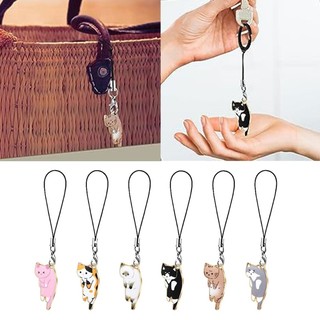 Biển Thời Trang Dây Đeo Điện Thoại Kim Loại Mèo Quyến Rũ Điện Thoại Di Động Mặt Dây Xích Chống Mất Dây Túi Móc Khóa Ba Lô Trang Trí