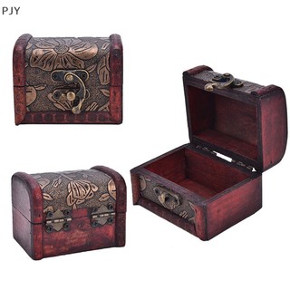 Pjy hot vintage treasure rương đồ trang sức bằng gỗ hộp lưu trữ hộp đựng vòng tổ chức pj