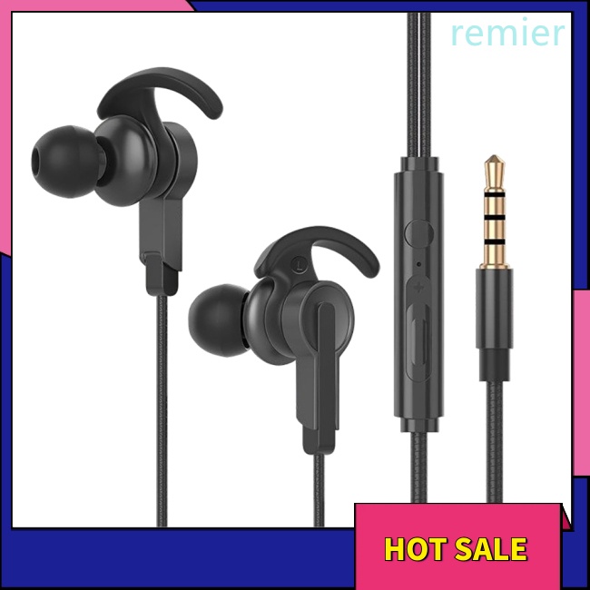 Re s39 tai nghe có dây 3.5mm in-ear âm thanh nổi bass tai nghe tai nghe chơi game thông minh máy tính di động phổ thông