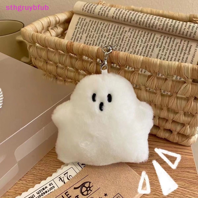 Sthb funny white ghost keychain túi đi học mặt dây chuyền búp bê dễ thương túi sang trọng treo phụ kiện búp bê sáng tạo móc khóa quà tặng trẻ em vn
