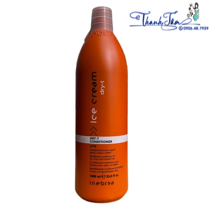 Dầu xả Inebrya cho tóc khô rối Ice Cream Dry - T Conditioner 1000ml