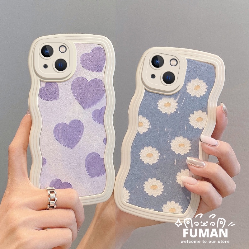 Tương thích với redmi k60 k50 k40 k30 pro k60e k40s k50 ốp lưng siêu âm hoạt hình dễ thương daisy love wave pattern couple Ốp lưng di động