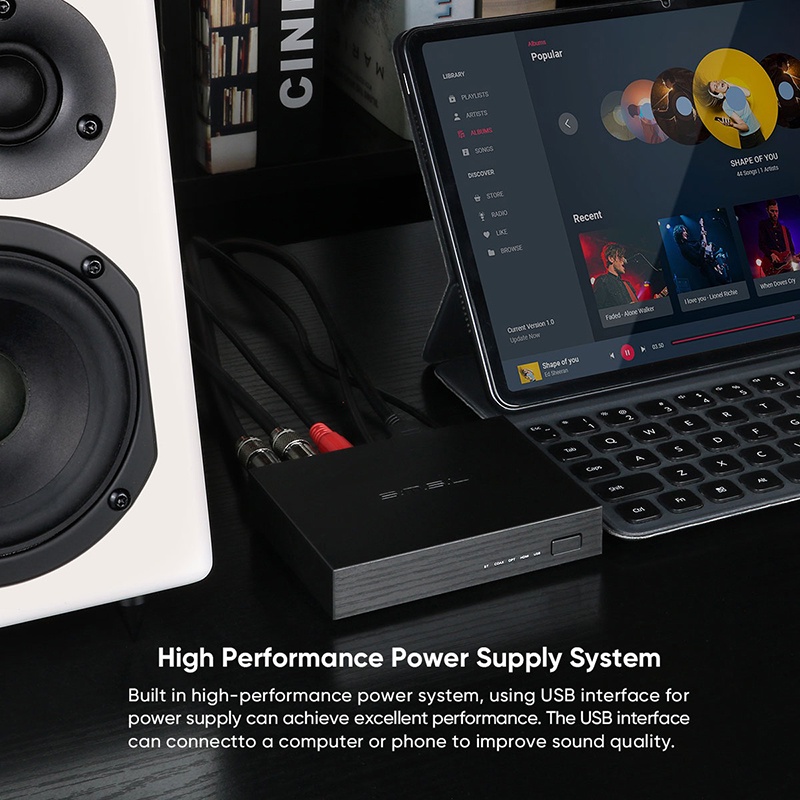 Smsl ps100 bộ chuyển đổi âm thanh đa chức năng es9023 chip dac home car music audio converter 24bit 192khz hdmi  âm thanh cho tv