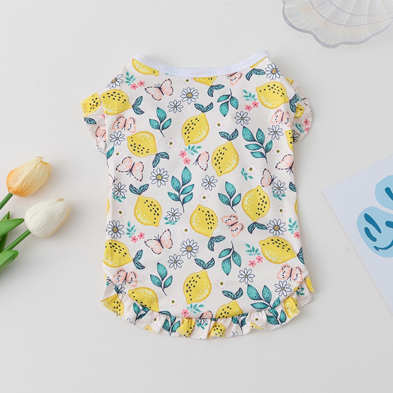 Quần áo cho chó ren cho shih tzu summer cat tshirt puppy costume quần áo cho thú cưng