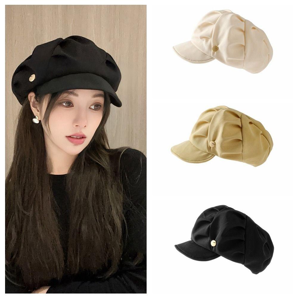 Mũ beret Xếp Ly Phong Cách Thời Trang harajuku y2k