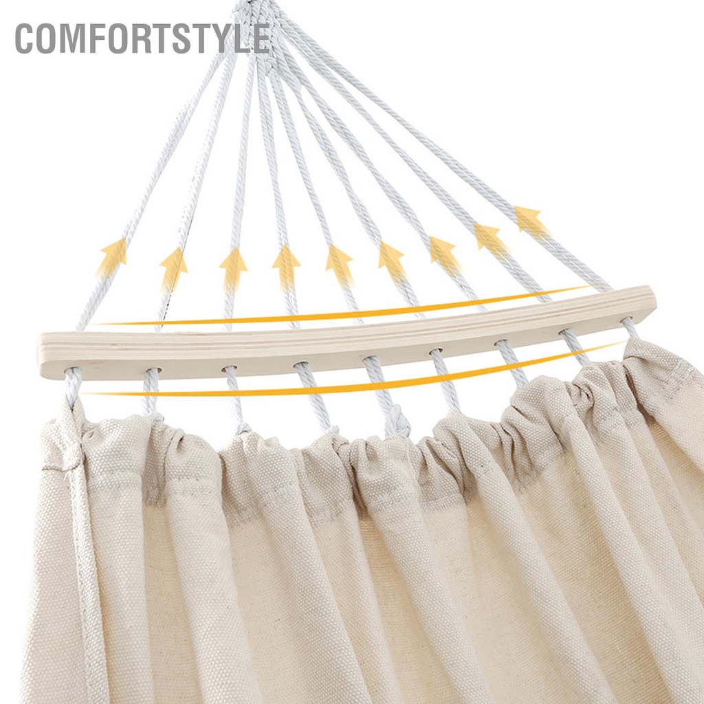 Comfortstyle Ngoài Trời Đu Võng Gia Cố Chống Rollover Trong Nhà Treo Ghế Cho Ký Túc Xá Cắm Trại Mùa Hè Màu Be